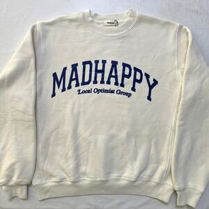 Madhappy Campus Fleece Crewneck XS Optic White Local Optimist Group Sweatshirt